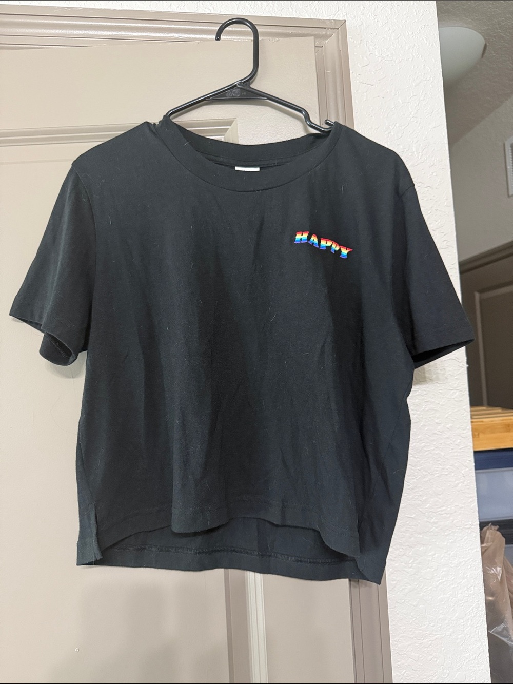 Black Happy Graphic Tee